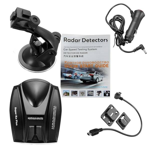 Car Radar Detector 360 Degrees Detection Russian Voice Speed Measuring Radar Full Band
