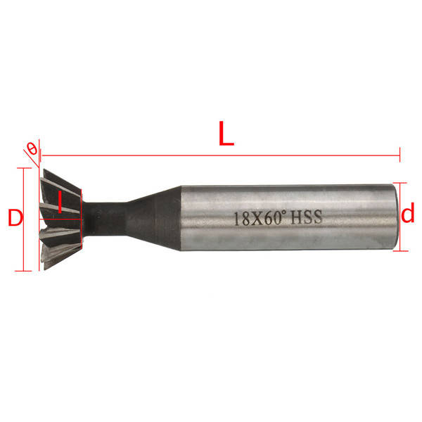 60 Degree 10-35mm Dovetail Cutter