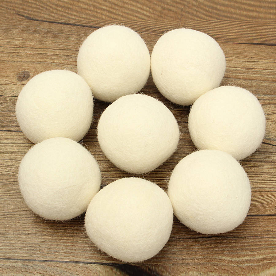 8pcs XL Wool Dryer Ball Reusable Natrual Fabric Softener Balls for Clothes Drying Machine