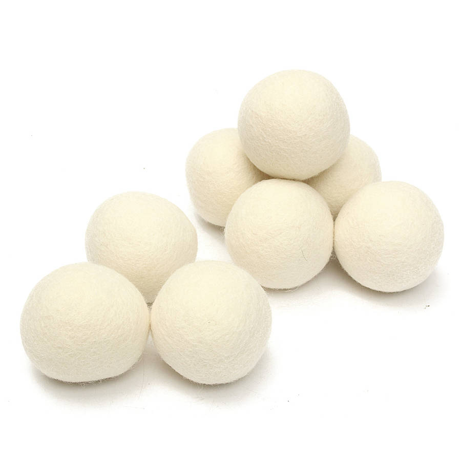 8pcs XL Wool Dryer Ball Reusable Natrual Fabric Softener Balls for Clothes Drying Machine