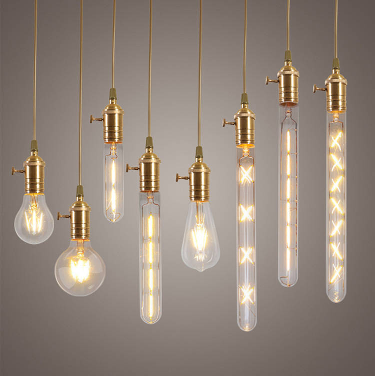 Dimmable E27 LED Edison Bulbs Filament COB Lamp Retro Globe Lighting AC 220V