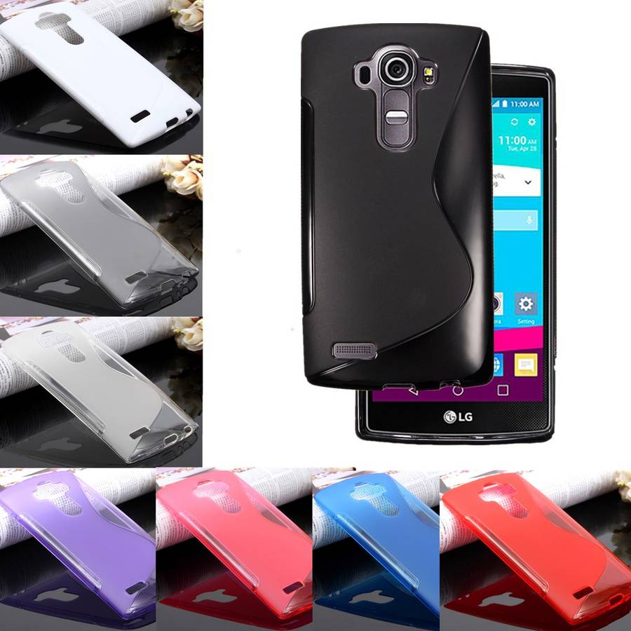 Ultra Thin S-Line Wave Rubber TPU Gel Clear Soft Back Case Cover Skin For LG G4