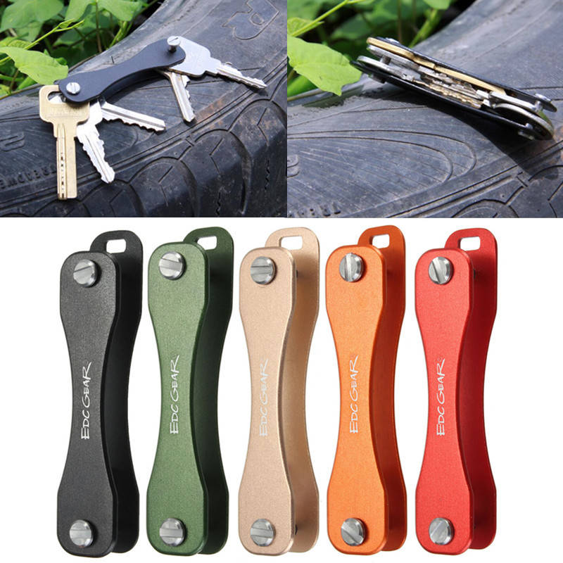 Aluminum Key Holder Organizer Clip Folder Keyring Keychain Pocket Tool