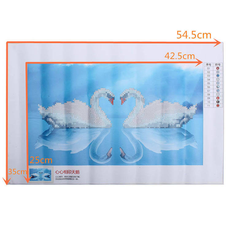 swan diamoind painting