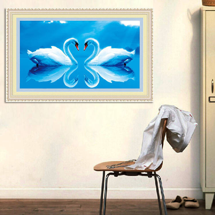 swan diamoind painting