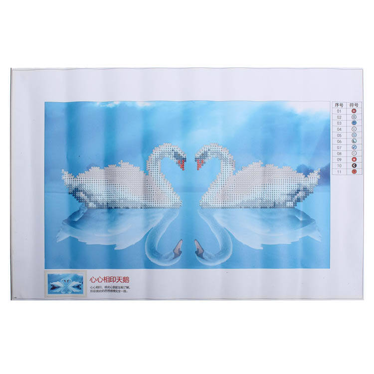 swan diamoind painting