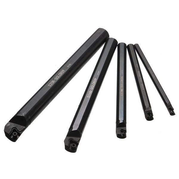 15pcs 7/10/12/16/20mm SCLCR09 Lathe Turning Tool Holder with CCMT060204 Inserts and Wrench