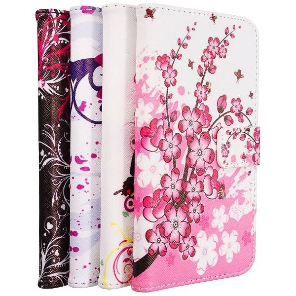 Flip Flower Butterfly Painting Synthetic Leather Card Case Stand Cover for Samsung Galaxy Note 5