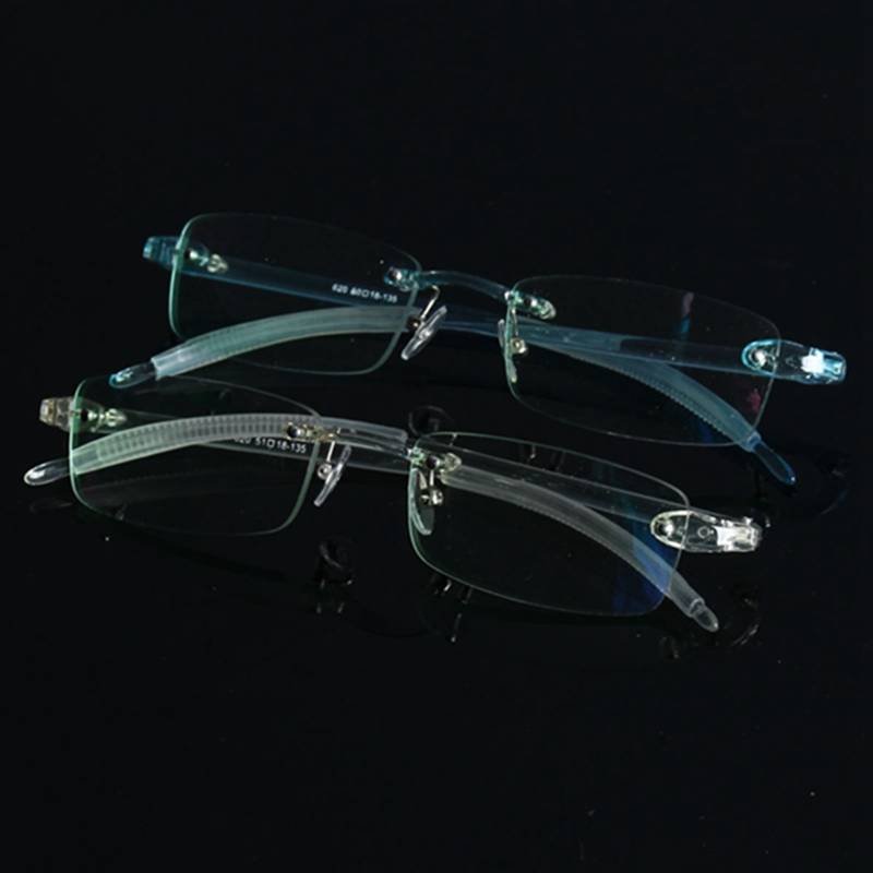Rimless Transparent Flexible Eyeglass Retro Glasses Spectacles Frame Plastic