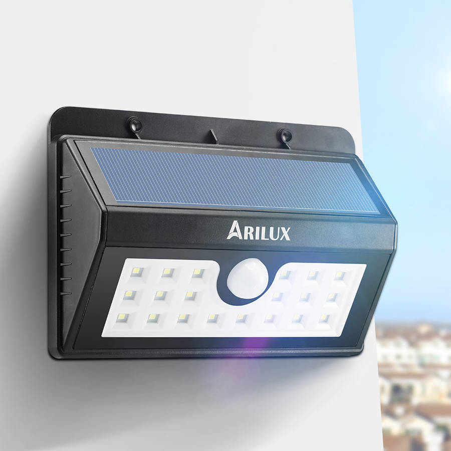 ARILUX¿¿¿ AL-SL02 Wireless Solar Powered 20 LED Waterproof PIR Motion Sensor Outdoor Wall Light