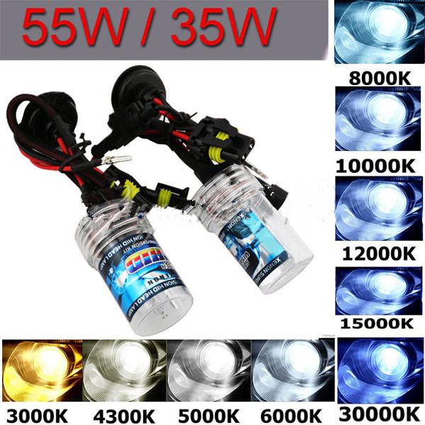 12V 55W H7 HID Bi-Xenon Kit slim digital Ballast Conversion Bulbs Lights