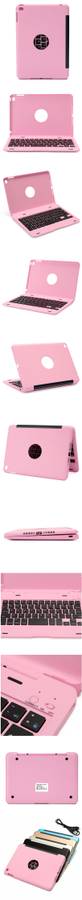 For Apple iPad Mini 4 Folio Rechargeable Wireless Bluetooth Keyboard Smart Case Cover