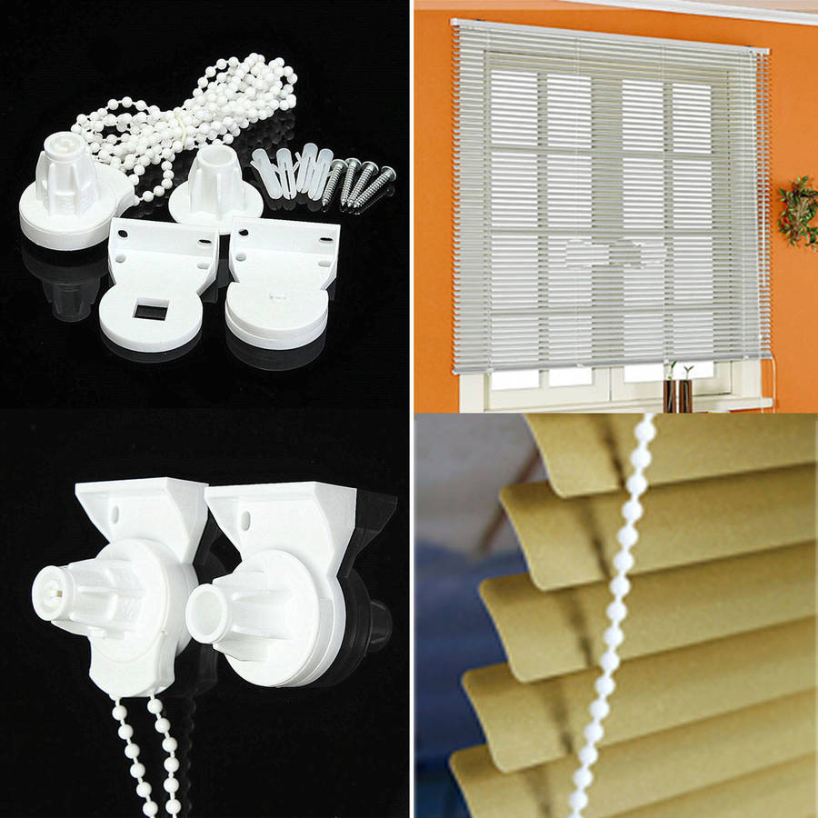 White Curtain Roller Cluth Bracket Bead Chain 25mm Tube Repair Kit Shutters Blind Accessories
