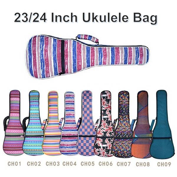 23/24 Inch Ukulele Cotton Colorful Bag Double Shoulder Bag