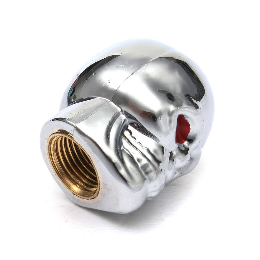 4 Pcs Skull Head Expression Car Tire Tyre Dust Stem Air Valve Caps