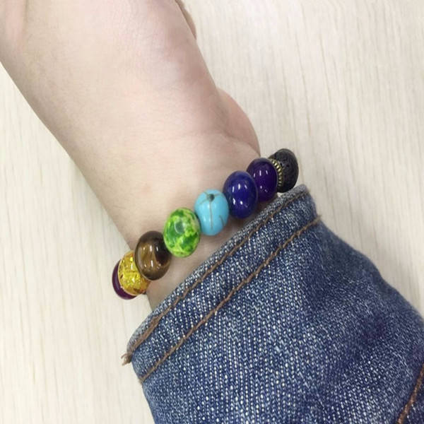 Black Lava Beads Bracelet