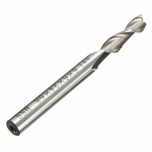 6mm 2 Flute HSS End Mill Cutter 