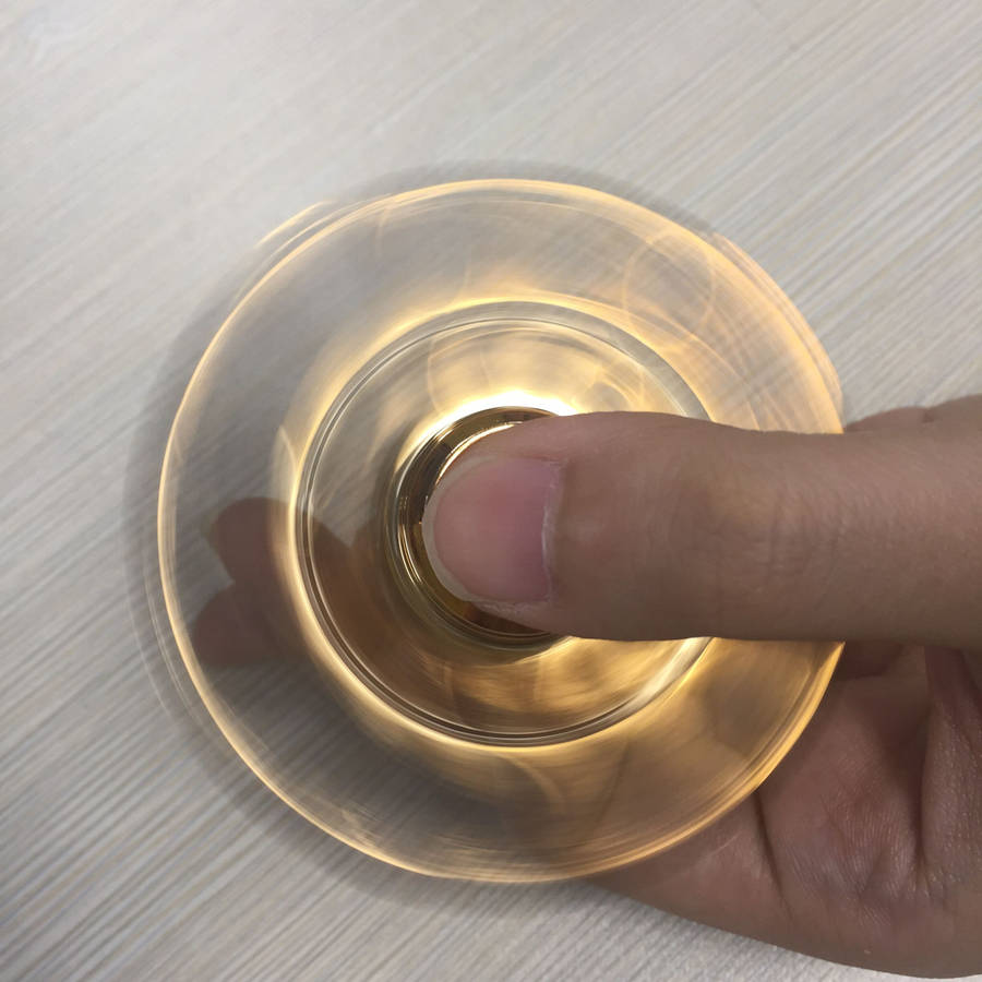 Aluminum Alloy Fidget Hand Spinner Gold Tri-Spinner Fidget