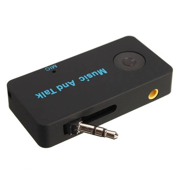 Wireless Bluetooth 3.5mm Fold Jack AUX Audio Stereo Music Receive Adapter Mic