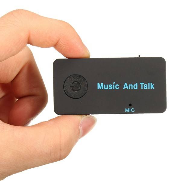 Wireless Bluetooth 3.5mm Fold Jack AUX Audio Stereo Music Receive Adapter Mic