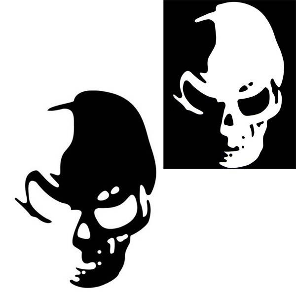 Car Sticker Skull Ghost Reflective Decal Car Decoration 14cm*10cm