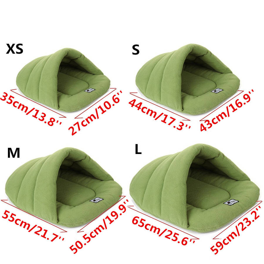 Pet Cat Dog Sleeping Bag Cushion Warm Comfortable House Kennel Bed
