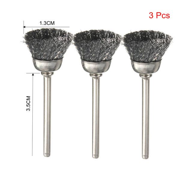 24pcs 1/8 Inch Shank Mini Wire Brushes Set for Dremel