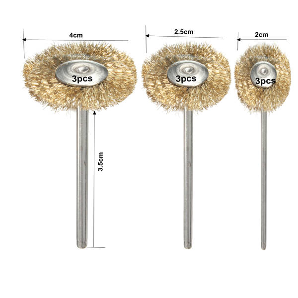 24pcs 1/8 Inch Shank Mini Wire Brushes Set for Dremel