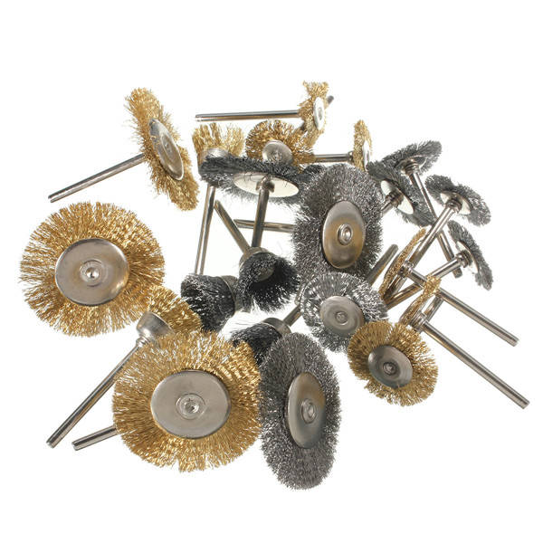 24pcs 1/8 Inch Shank Mini Wire Brushes Set for Dremel