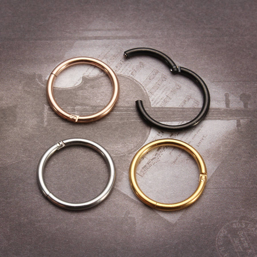 10mm Stainless Steel Hoop Ring Ear Lip Nose Septum Segment Body Jewelry