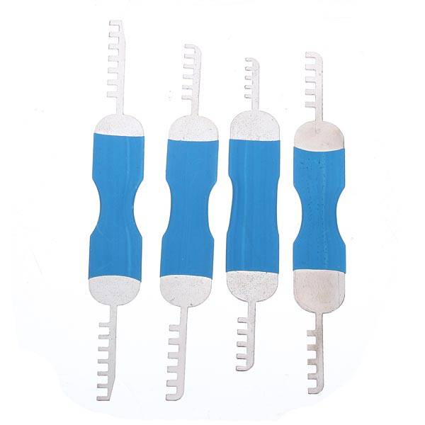 4Pcs Double Sided Padlock Picks Door Lock Opener Locksmith Tool