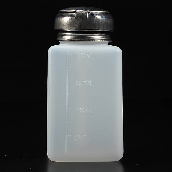 200ml Empty Nail Polish Remover Liquid  Alcohol Press Pump Dispenser Bottle