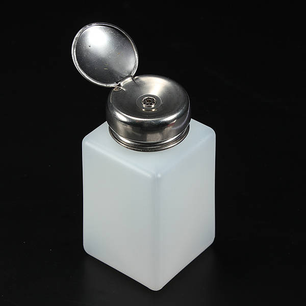 200ml Empty Nail Polish Remover Liquid  Alcohol Press Pump Dispenser Bottle