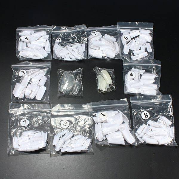 Pro Glitter Acrylic Powder Brush Tweezer Primer Nail Art Tips Kit Set