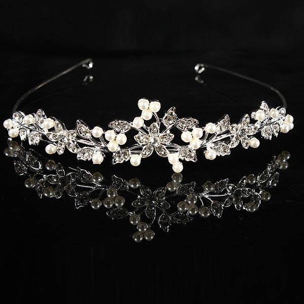 Metal Crystle Flower Wedding Bridal Tiara Alloy Prom Party Head Band