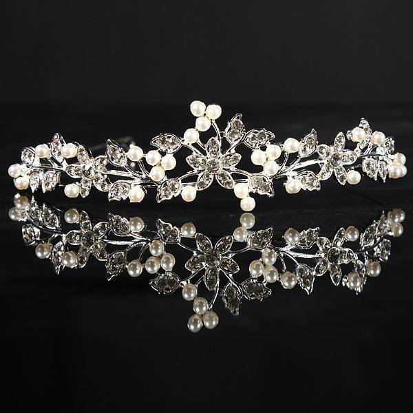 Metal Crystle Flower Wedding Bridal Tiara Alloy Prom Party Head Band 