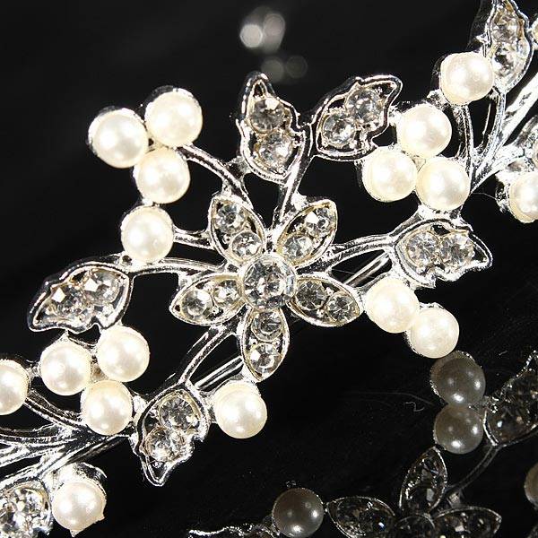 Metal Crystle Flower Wedding Bridal Tiara Alloy Prom Party Head Band 