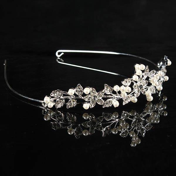 Metal Crystle Flower Wedding Bridal Tiara Alloy Prom Party Head Band 