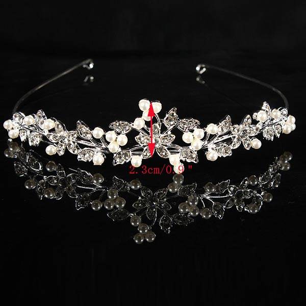 Metal Crystle Flower Wedding Bridal Tiara Alloy Prom Party Head Band 
