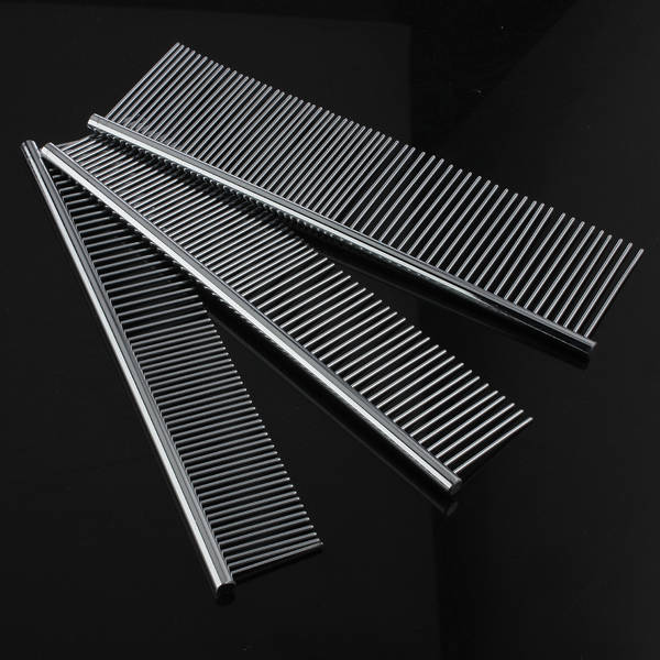 Dog Cat Pet Metal Double Row Teeth Brush Grooming Hair Comb Rake Tool