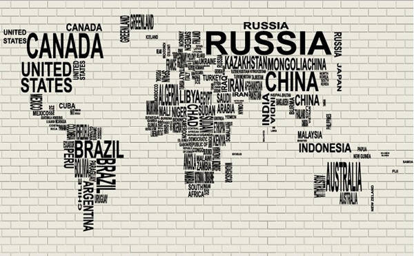 world map wall stickers