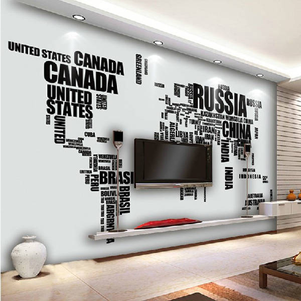 world map wall stickers