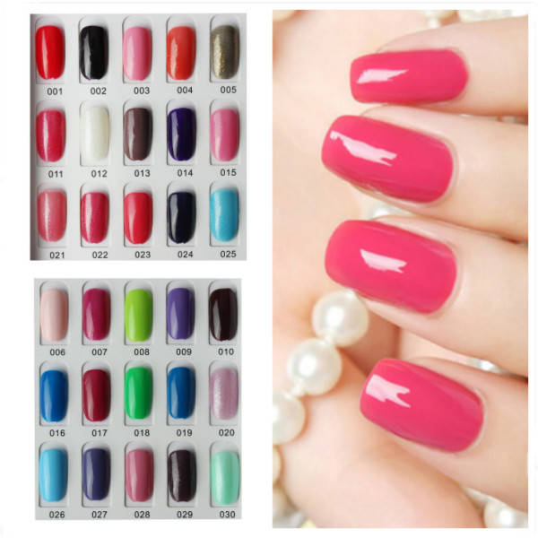 120 Color Nail Art Soak off LED UV Gel Polish 15ML 001-030