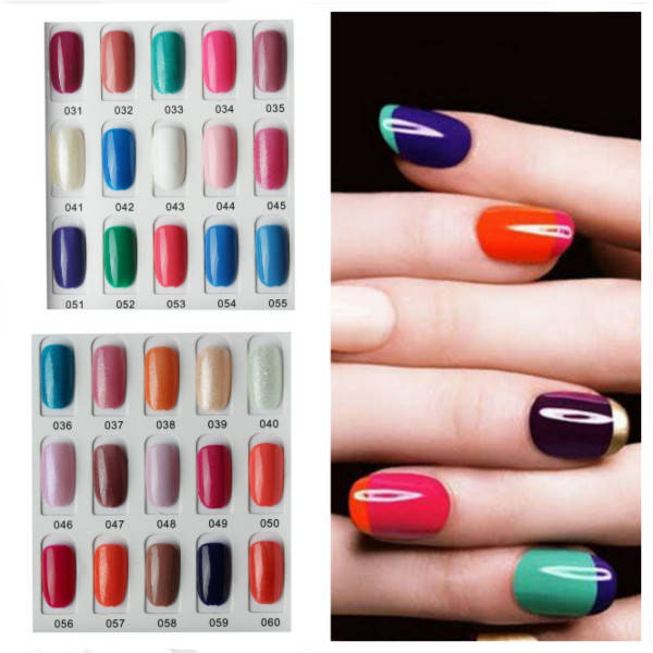 120 Color Nail Art Soak off LED UV Gel Polish 15ML 031-060