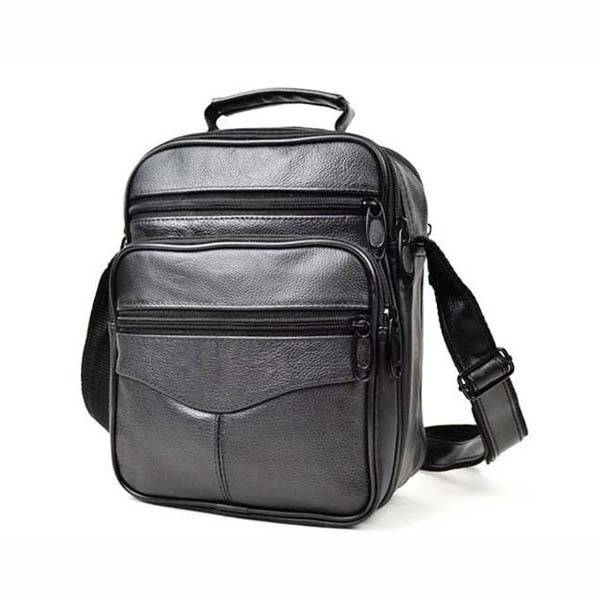 Men's Business Shoulder Messenger Cattle Leather Casual Hand Bag