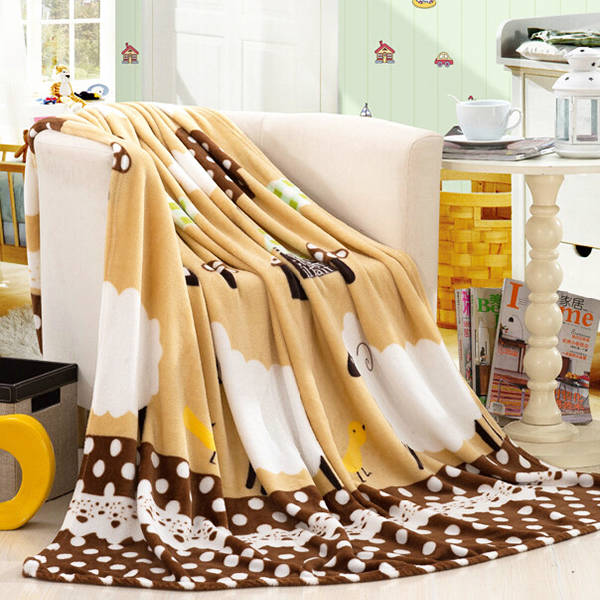 Flannel Coral Sheep Blanket Bedding Sheet Winter Quilt Flat