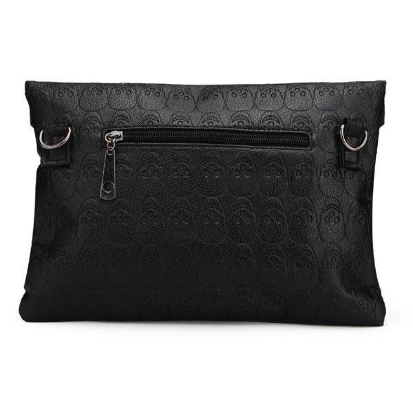 Fashion Punk Style Skulls Rivets Women Envelope Bag Clutch Bag