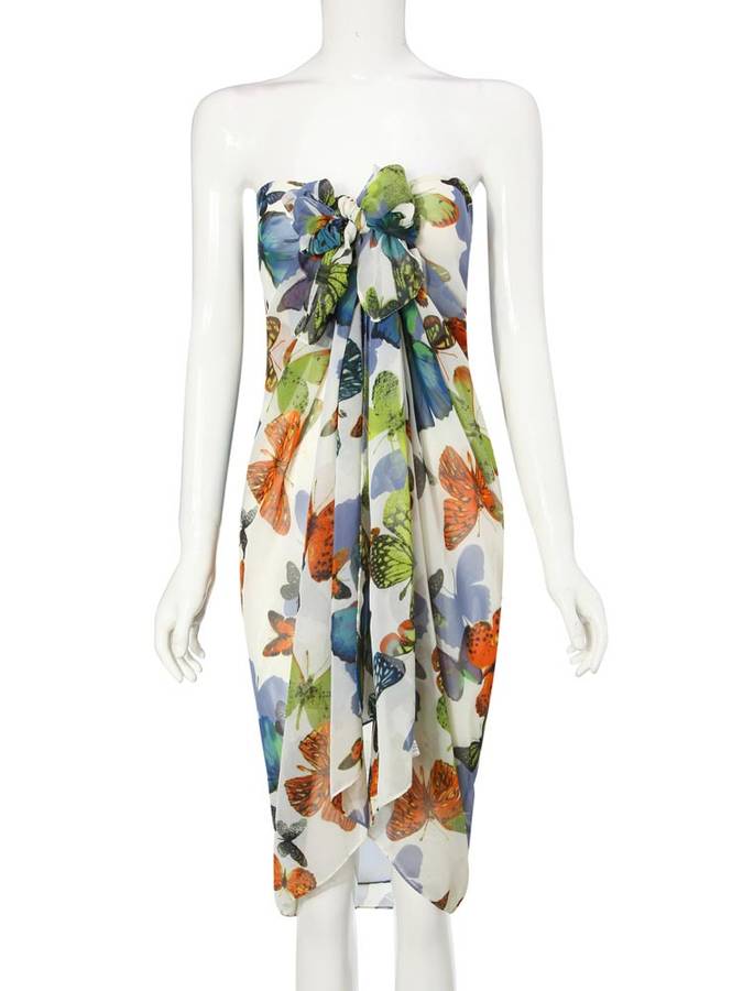 Butterfly Printing Pattern Chiffon Veil Beach Towel