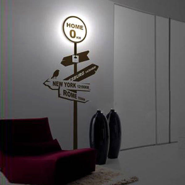 3D Wallpaper Home Lamp Sticker Wall Light Decor Wall Lamp