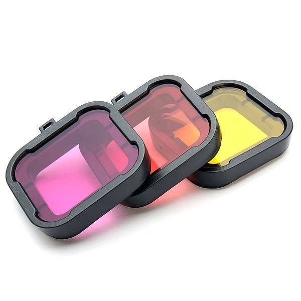 Polarizer 3 Colors Underwater Diving UV Lens Filter For Gopro Hero 3+